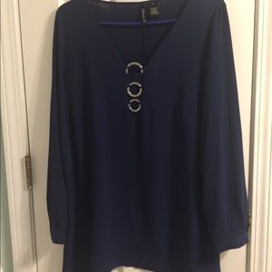 NWOT Curvy 1X Navy Tunic